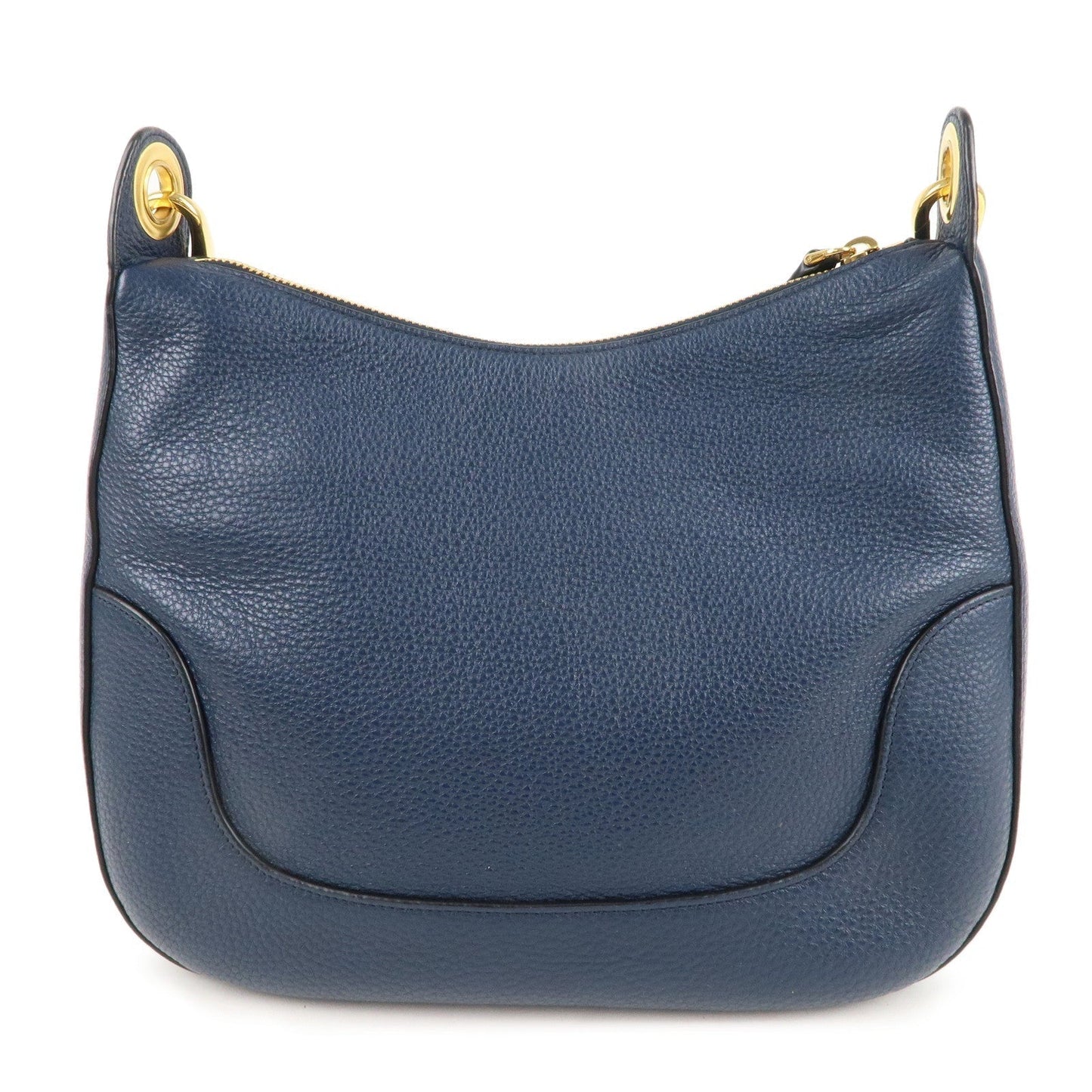 Prada Prada Logo Leather Shoulder Bag Navy 1Bc052 36990