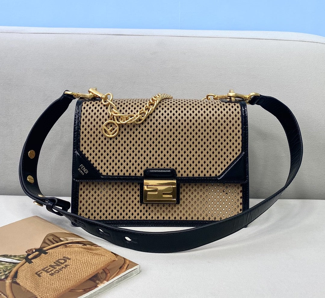 Top QualityTop Quality Kan U Black Brown Medium Handbag