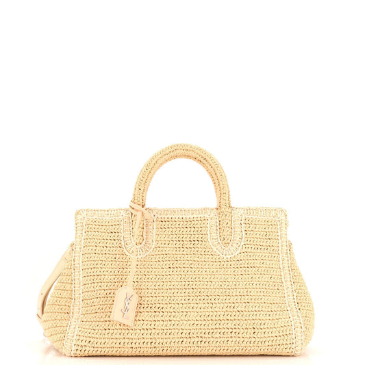 YSL Saint Laurent Saint Laurent Trending Rive Gauche Cabas Travel Raffia Woven Travel Bag