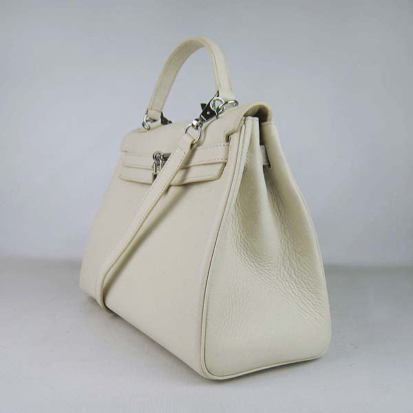 Hermes Luxury Kelly Cm Togo Handbag Leather Beige Travel Bag
