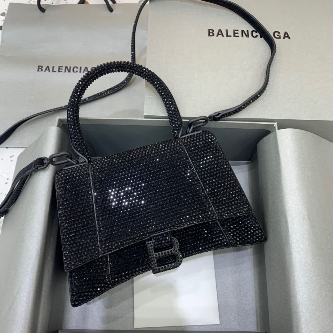 Top Quality Hourglass Xs Handbag In For Black Travel Bag 59283328D071071 9653