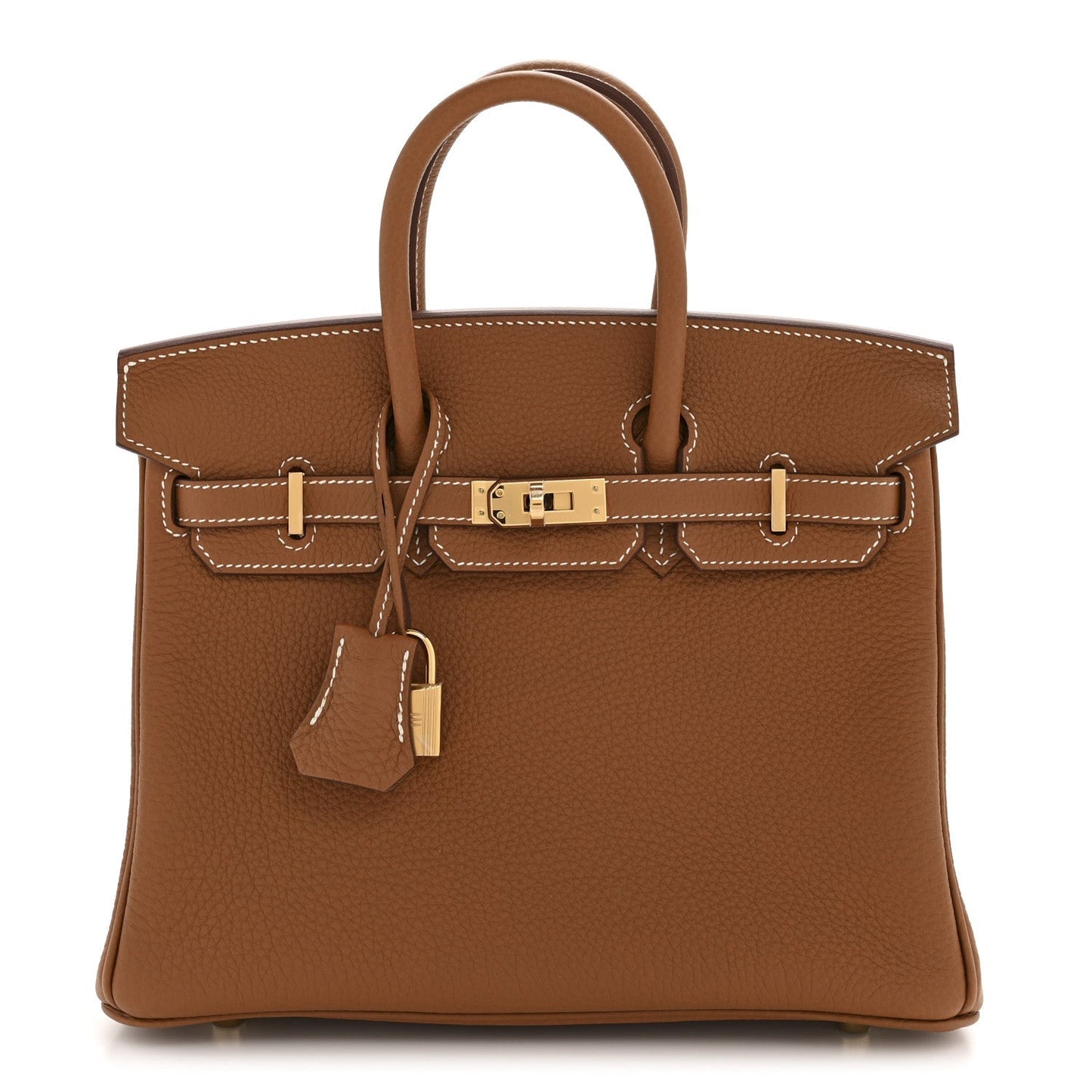 Hermes Togo Birkin Handbag Gold Travel Bag 25 Gold 1763324