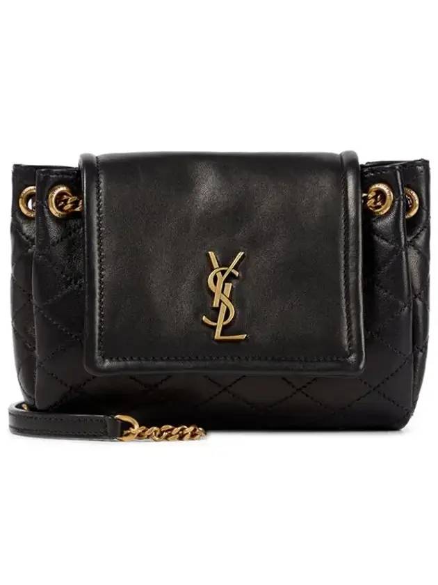 YSL Saint Laurent Saint Laurent Trending Nolita Lambskin Bag Black Mini Travel Bag
