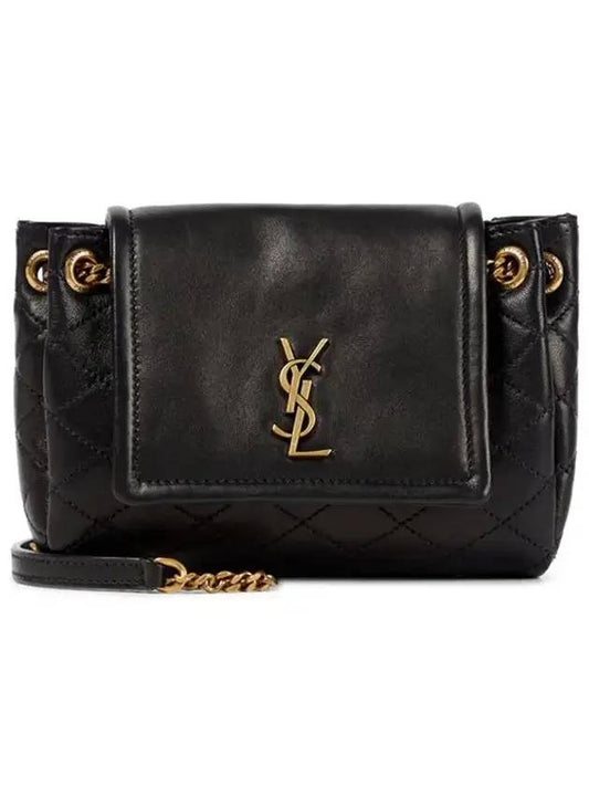 YSL Saint Laurent Saint Laurent Trending Nolita Lambskin Bag Black Mini Travel Bag