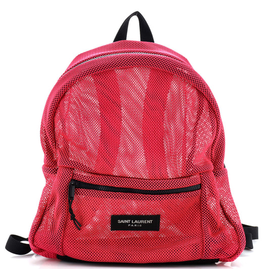 YSL Saint Laurent Saint Laurent Trending Zip Backpack Mesh Logo