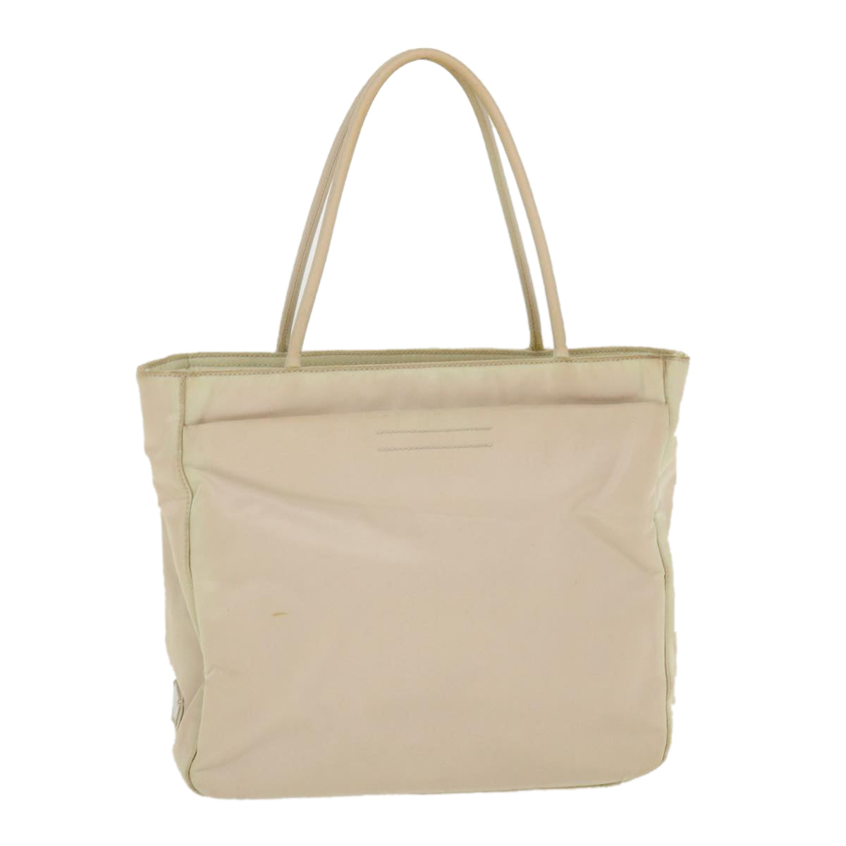 Prada Hand Bag Nylon Cream Travel Bag