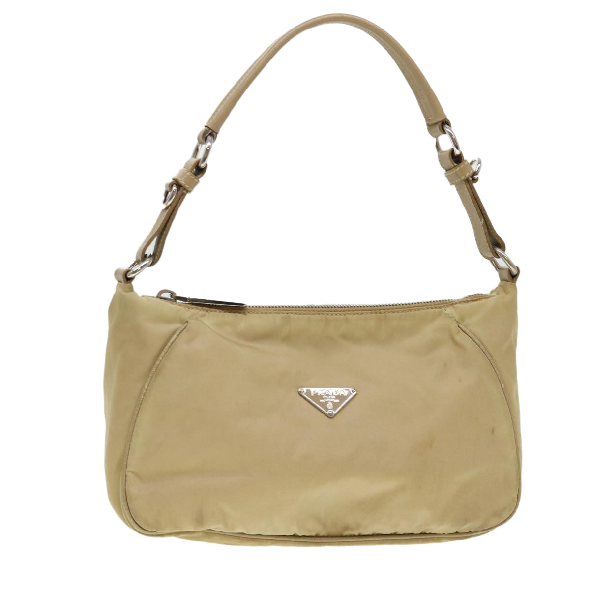 Prada Shoulder Bag Nylon Beige
