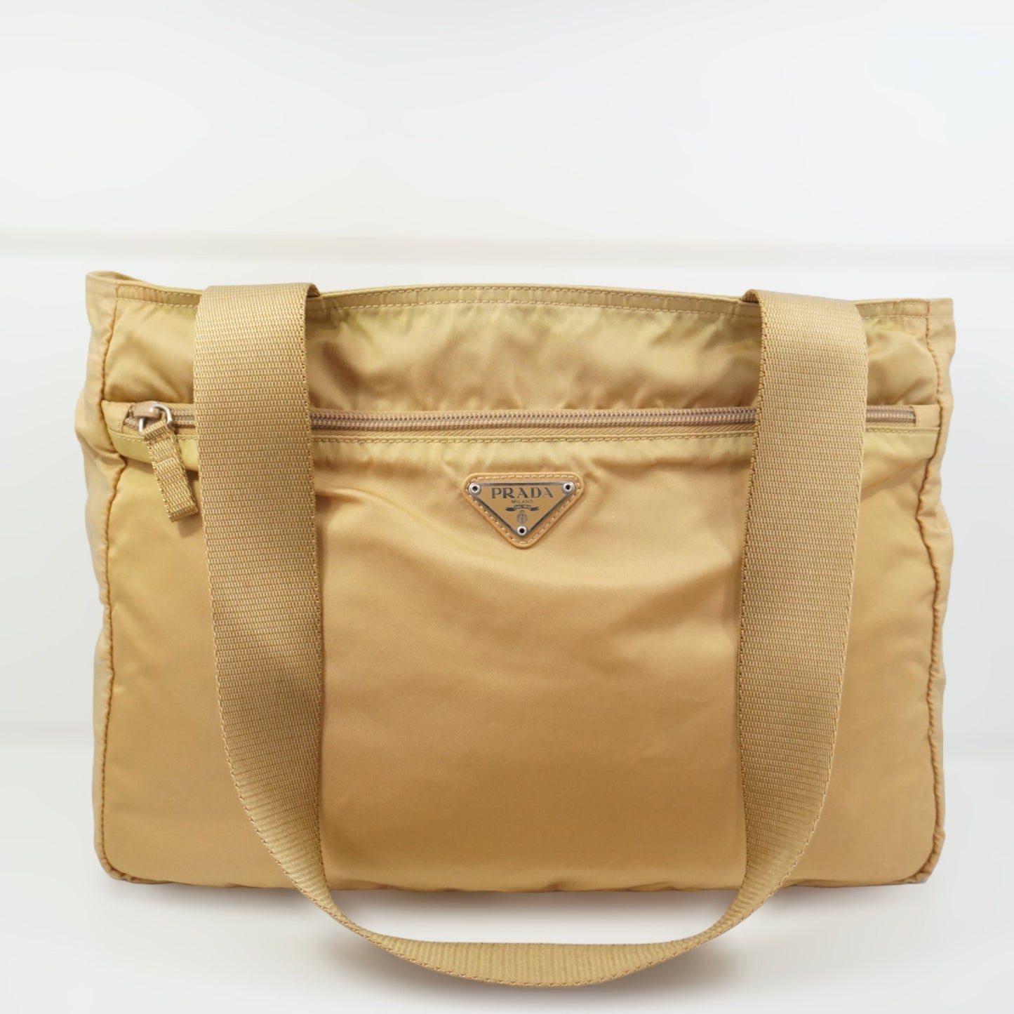Prada Sandfarvet Luxury Handbag Travel Bag