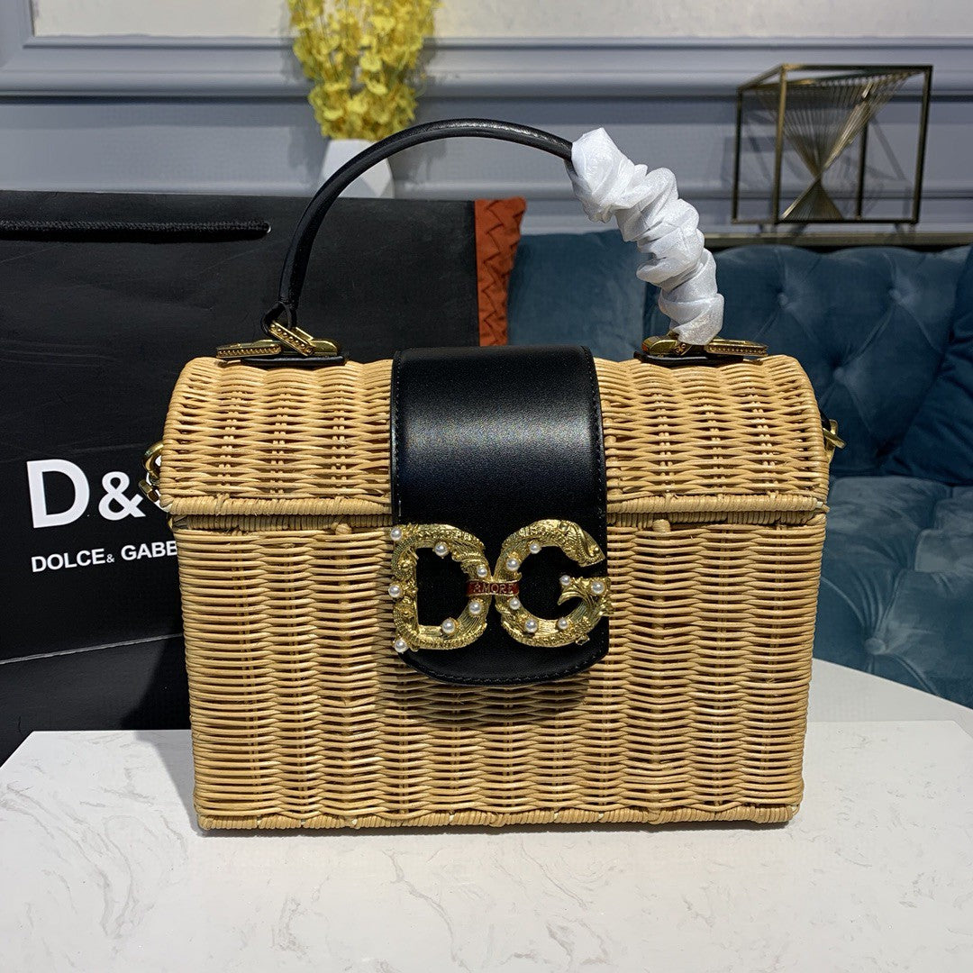 Top Quality Top Quality Girl Midollino &Amp Raffia Beige Travel Bag