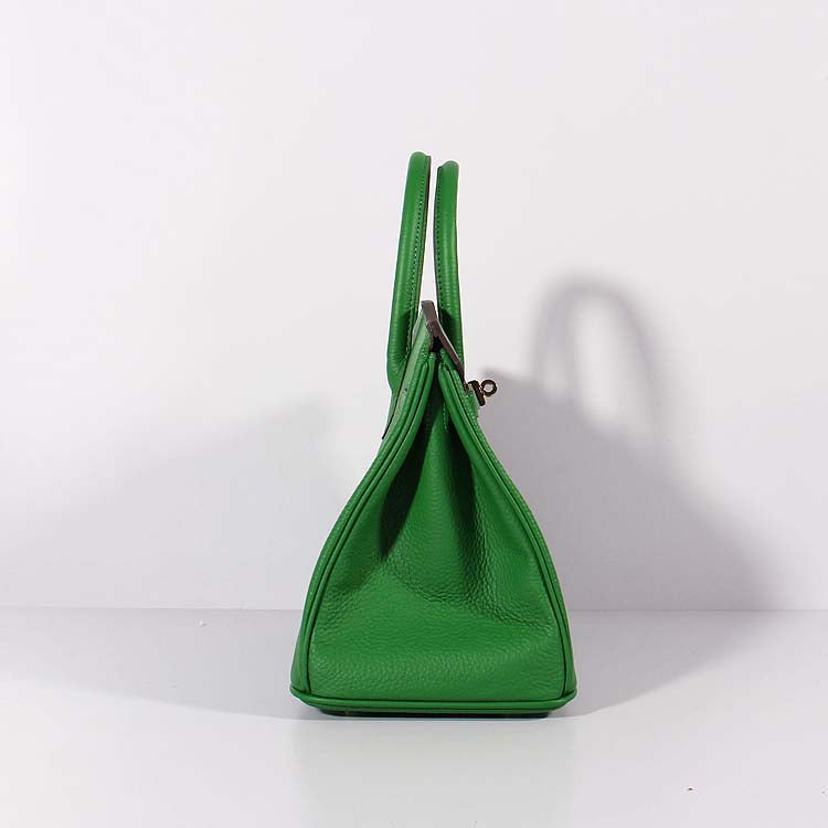 Hermes Luxury Cm Birkin Bag Togo With Strap Leather Green Travel Bag