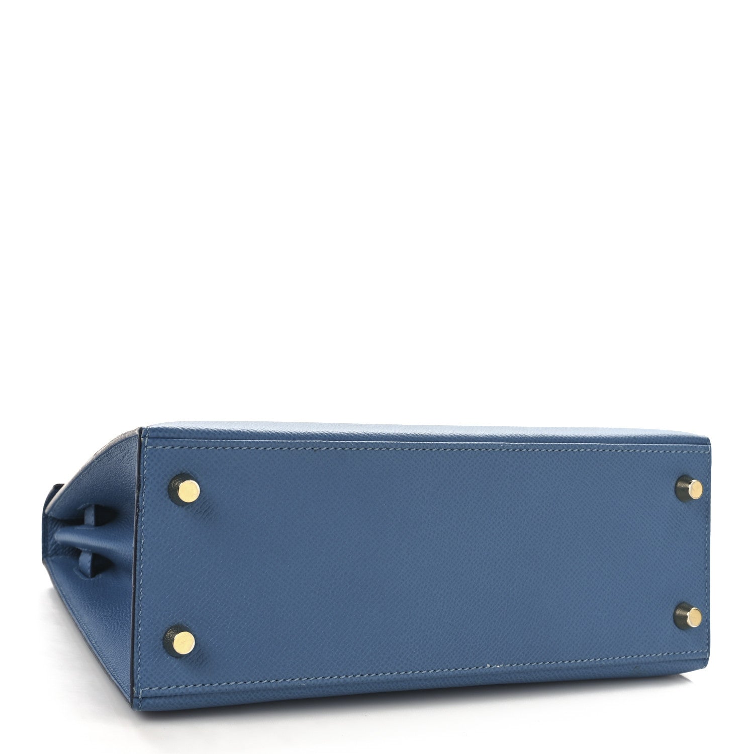 Hermes Epsom Kelly Sellier Bleu Azur Handbag Travel Bag