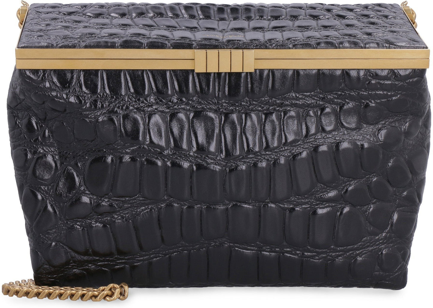 YSL Saint Laurent Saint Laurent Trending Women Fanny Croco Print Black Shoulder Bag