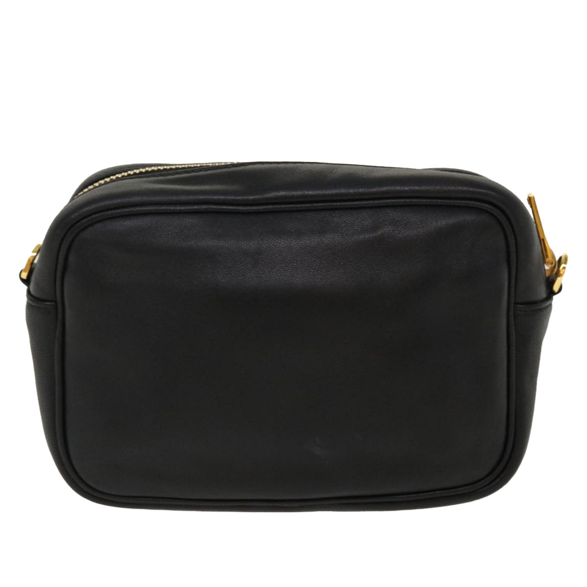 Prada Ribbon Shoulder Bag Leather Black Red