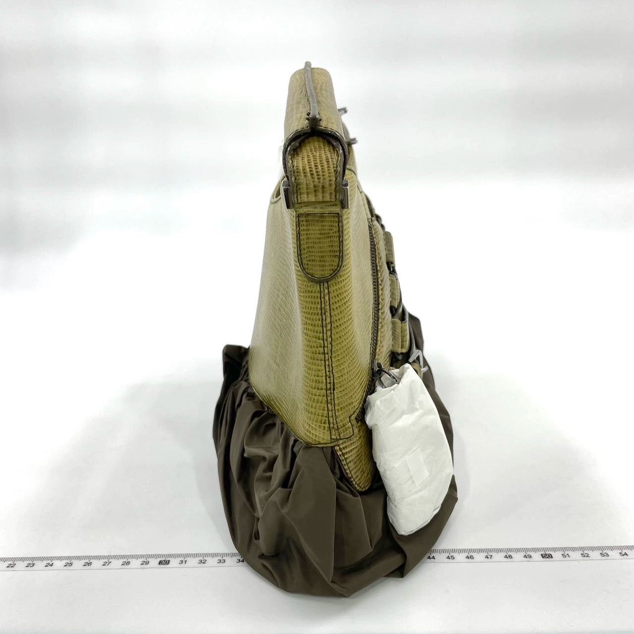 Dior Corset Dark Lizard Skin And Lace Up Leather Satin Travel Bag