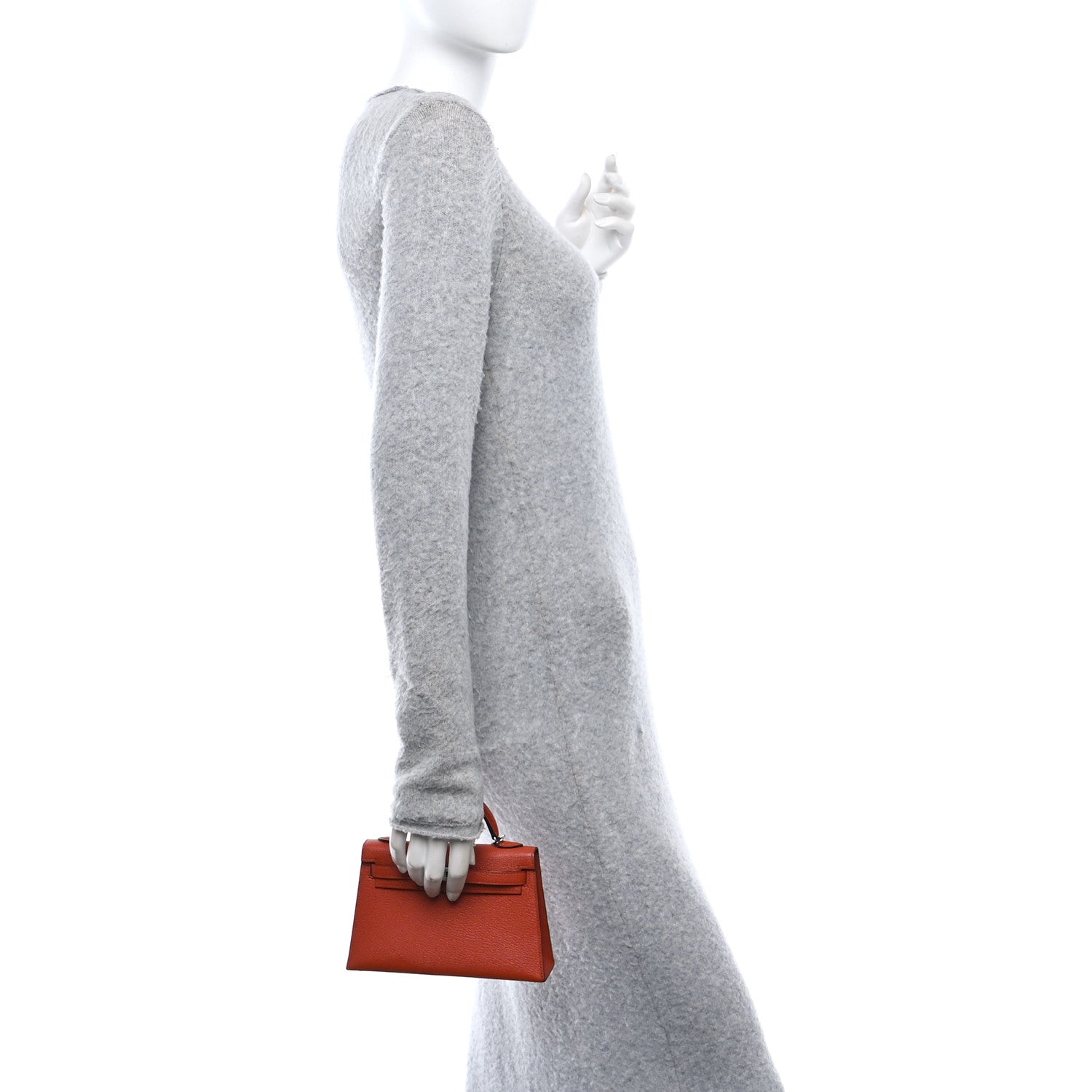 Hermes Chevre Mysore Kelly Sellier Cuivre Rose Mexico Handbag Mini Travel Bag