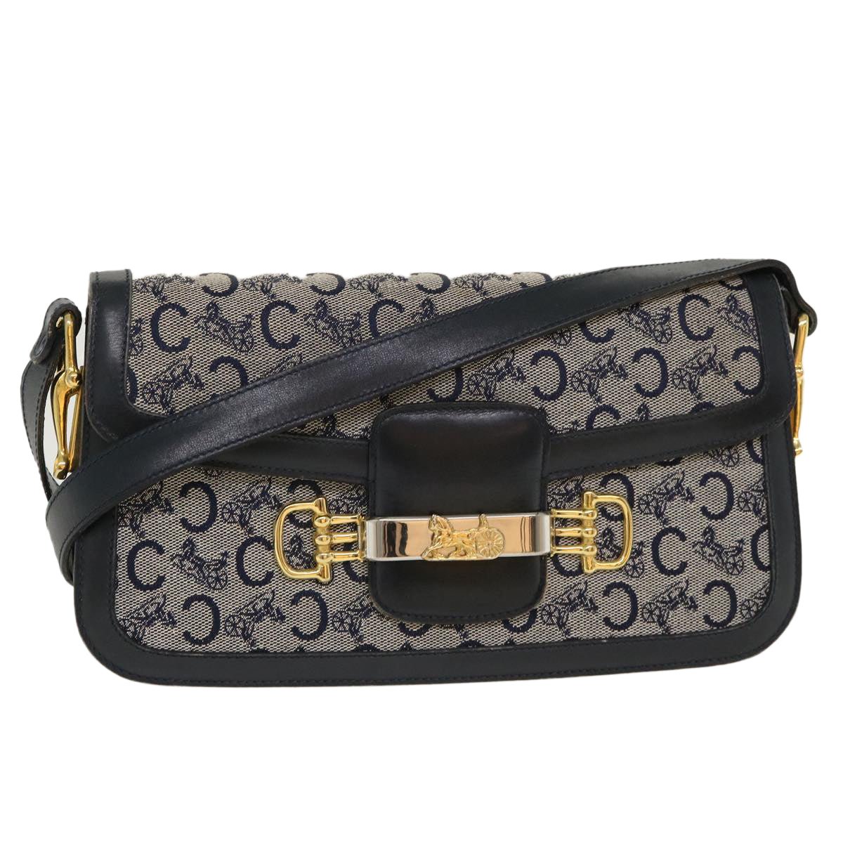 Luxury C Macadam Horse Carriage Shoulder Bag Canvas