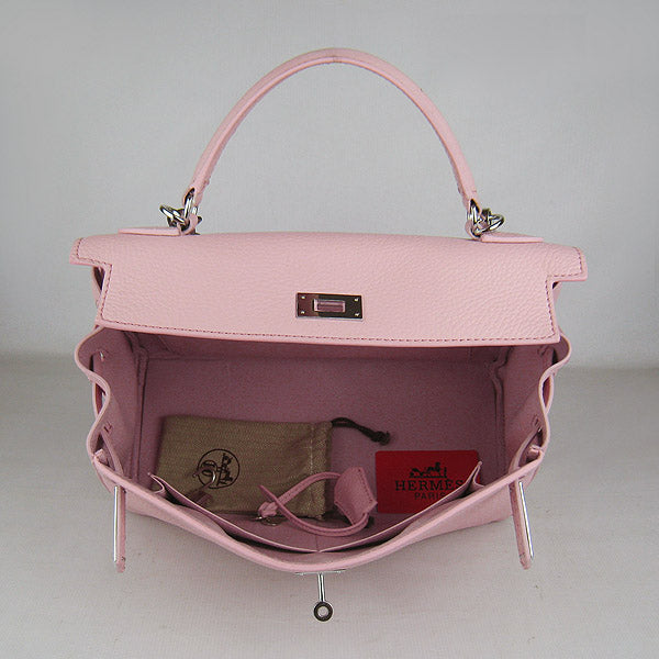 Hermes Luxury Kelly Cm Togo Handbag Leather Pink Travel Bag