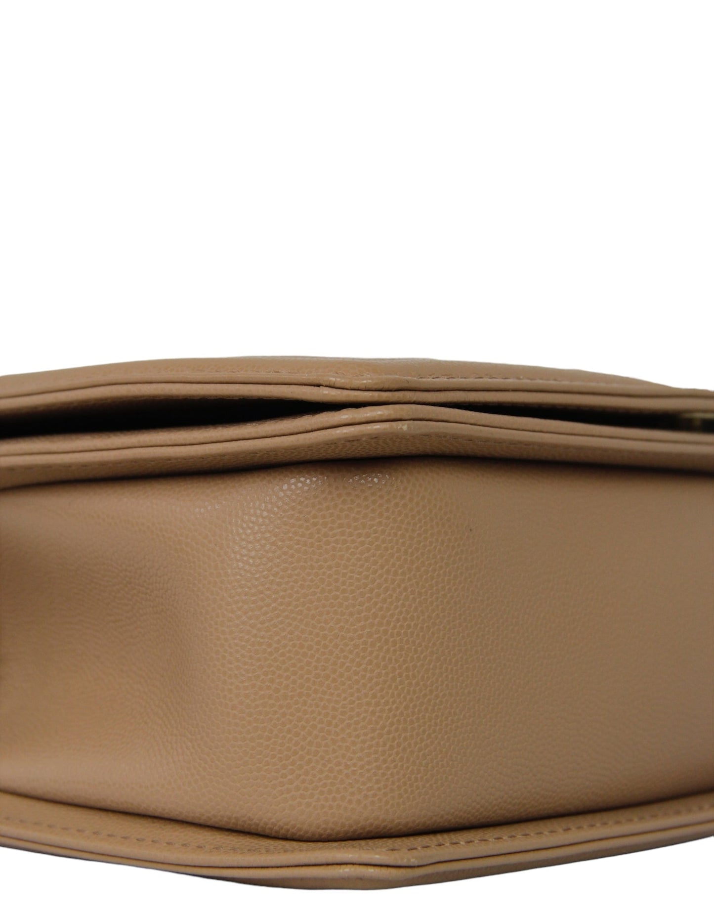 Chanel 2023 NWT Dark Beige Caviar Medium Top Handle Boy Bag