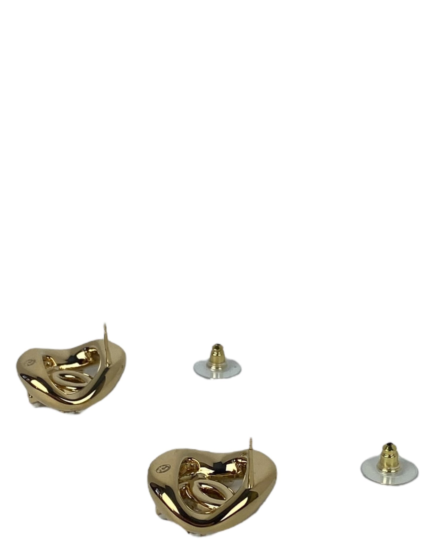 Chanel Metal Pearl CC Pierced Earrings Jewelry