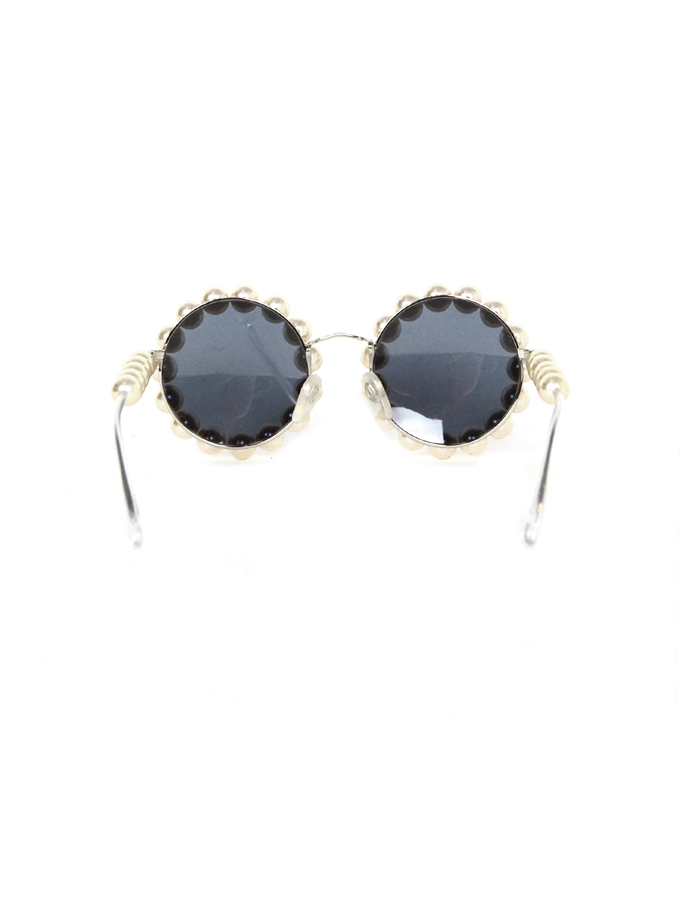 Chanel ' Runway Round Pearl Framed Sunglasses
