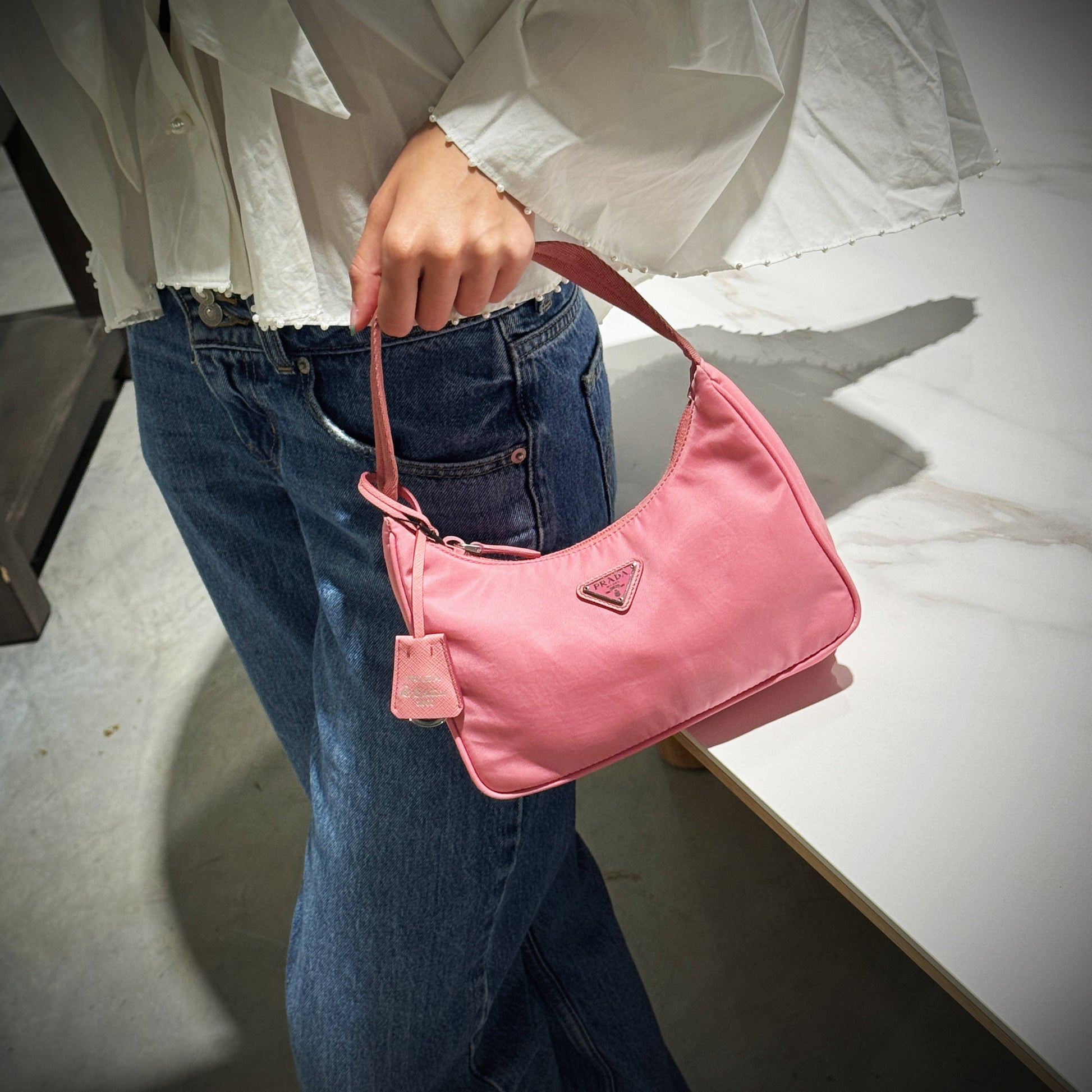 Prada Hobo Bag RE-Edition hobo Nylon Pink