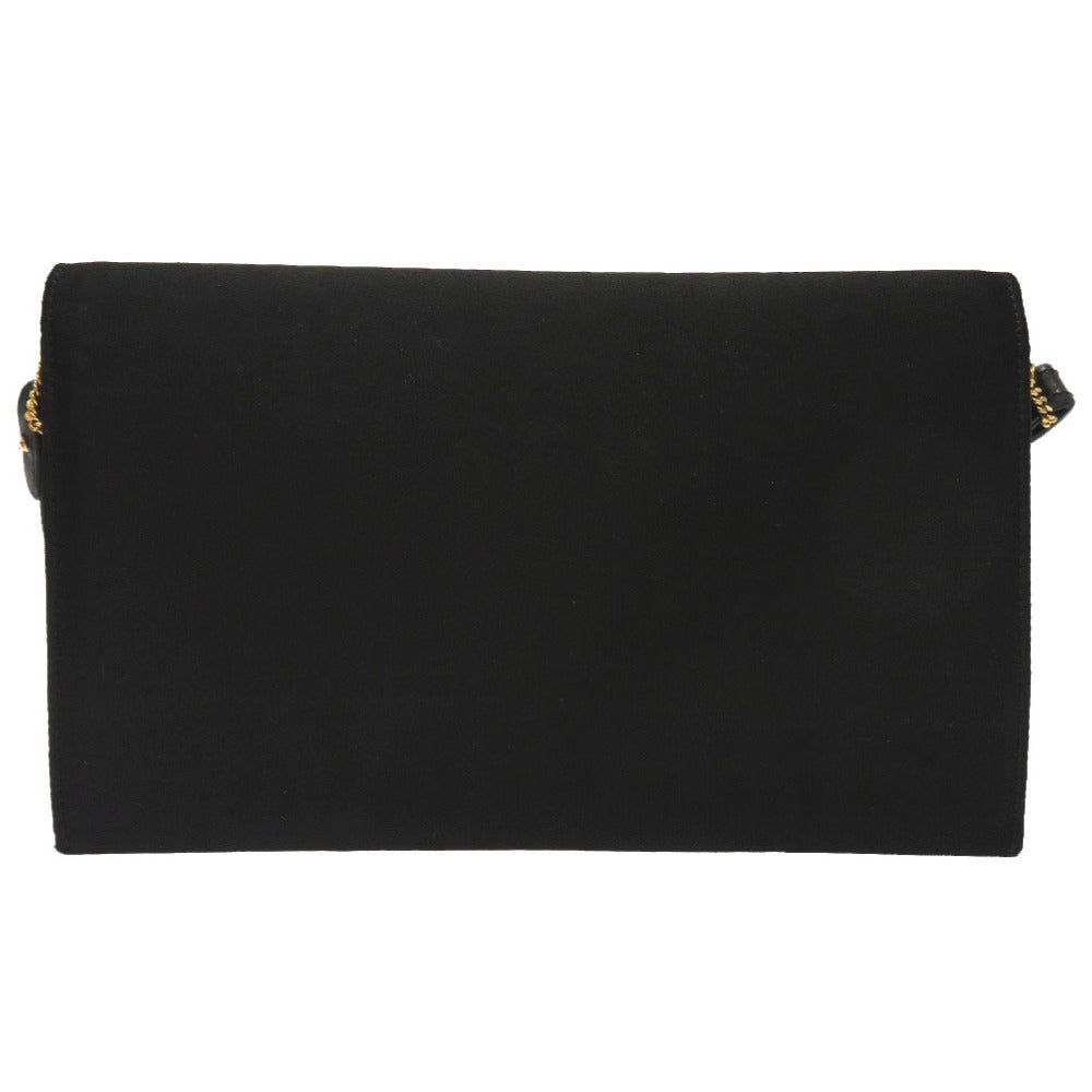 Hermes Shoulder Bag Cooktail Women Satin Black