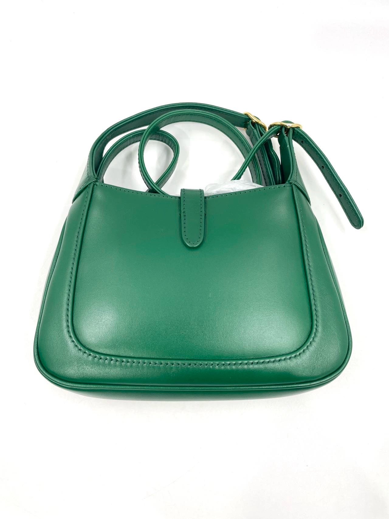 Gucci Jackie Adjustable Strap Leather Green Mini Travel Bag Strap 2
