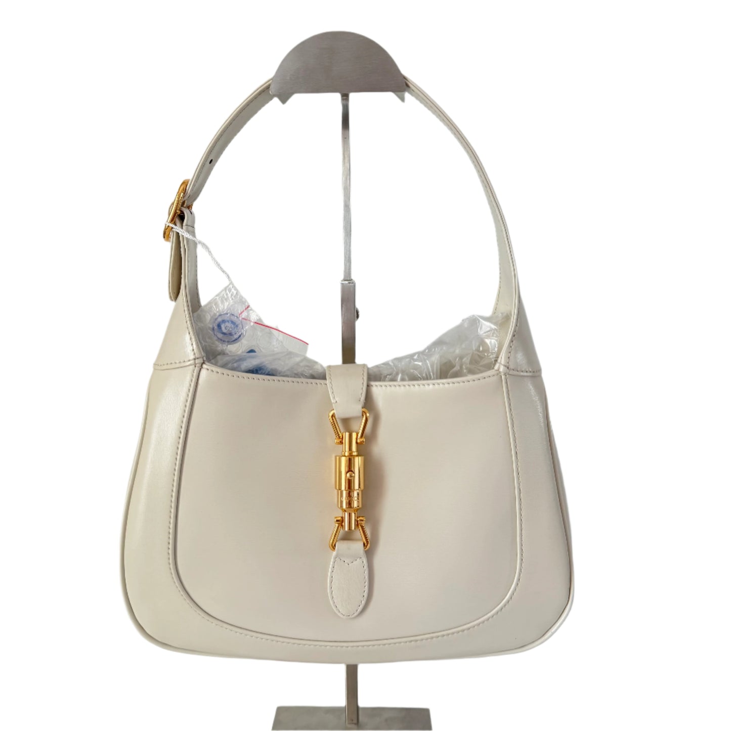 Gucci Jackie Strap Leather White Small Travel Bag