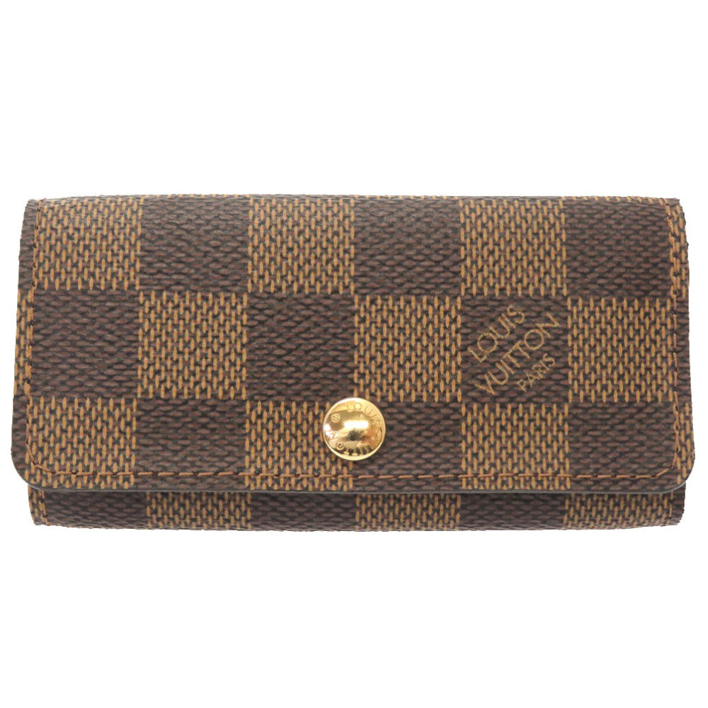 Louis Vuitton Key holder N62631 Damier Canvas Brown Key Chain 3I0127Igs5