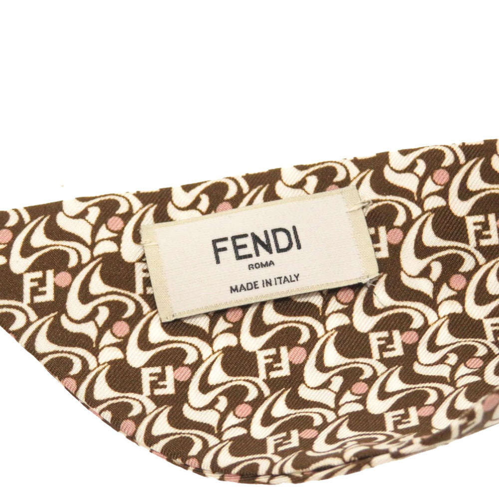Fendi Other Accessories Silk Plastic Zucca Pattern Hair Clip Brown Travel Bag
