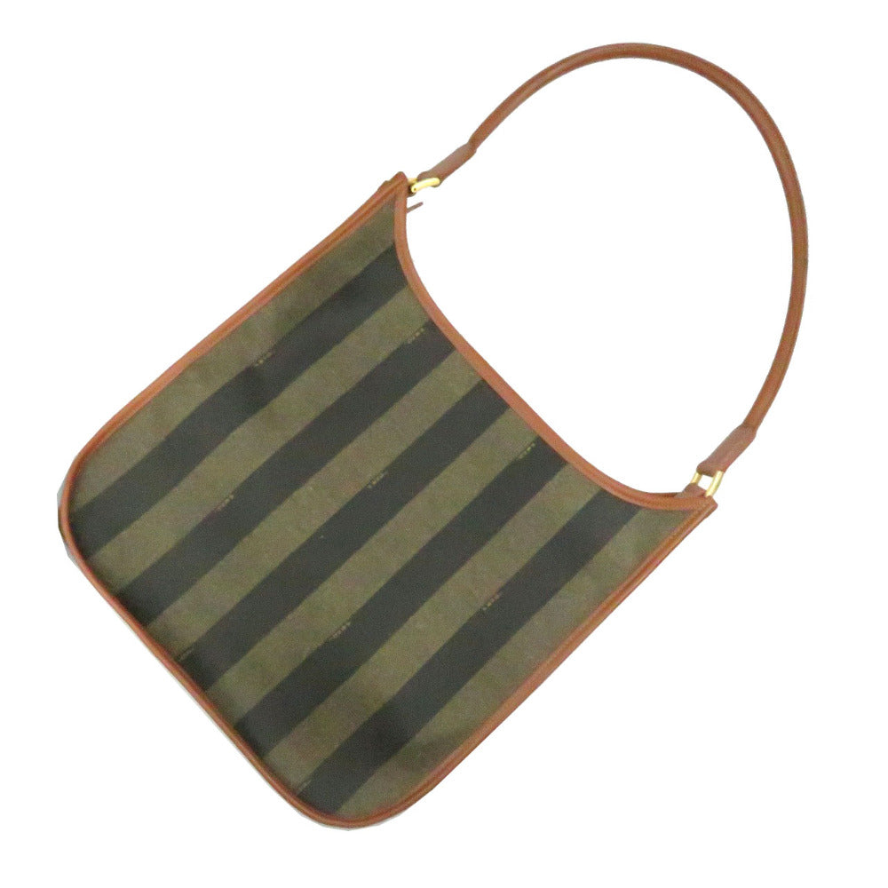 Fendi Handbag Pvc Pekan Women Brown Travel Bag