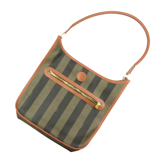 Fendi Handbag Pvc Pekan Women Brown Travel Bag