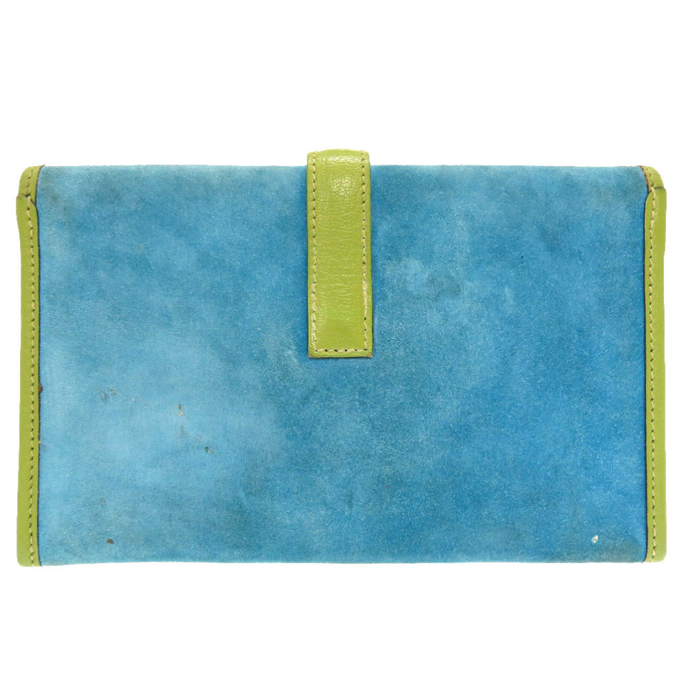 Hermes Clutch Bag Doblis Anise Jige Unisex Unisex Green Mini