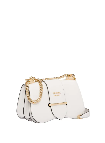 Prada Sidonie Shoulder Bag Leather White