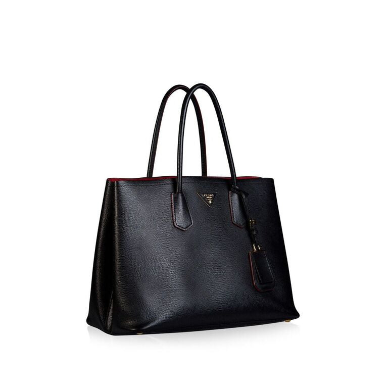 Prada Cuir Double Bag Saffiano Tote Bag