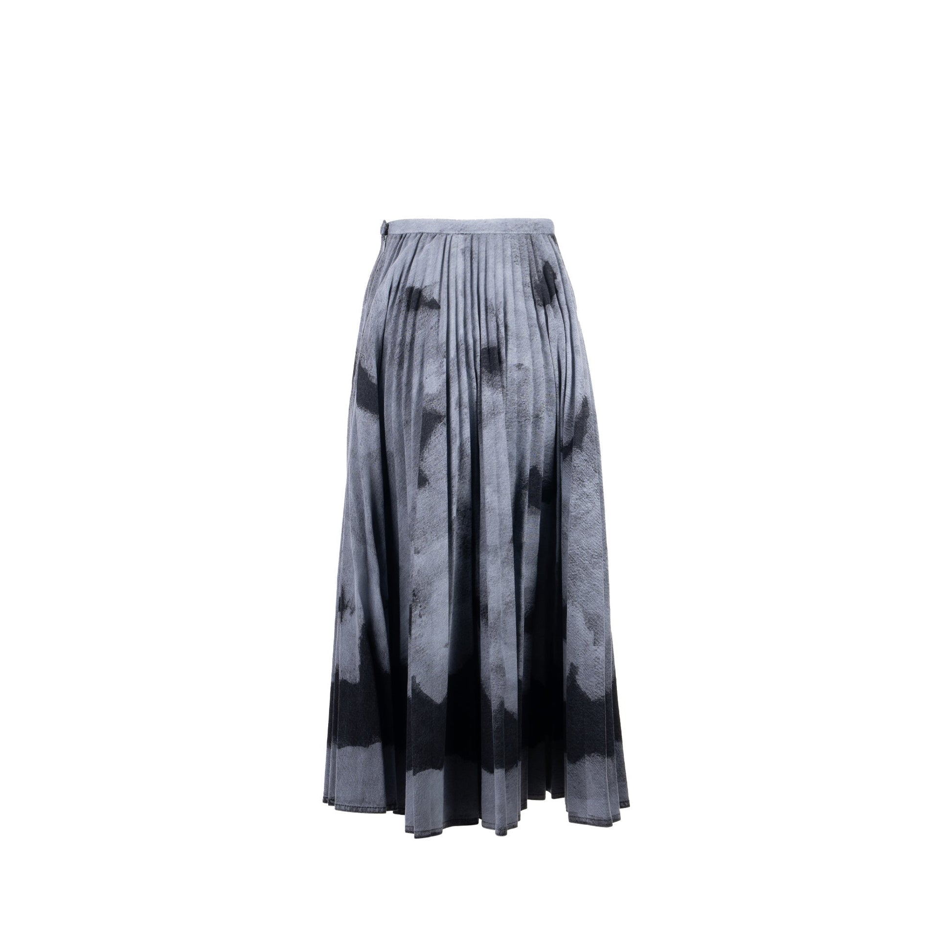 Dior Size Tie Dye Print Skirt Cotton Grey Black Travel Bag