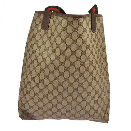 Gucci Pvc Tote Bag Leather Brown