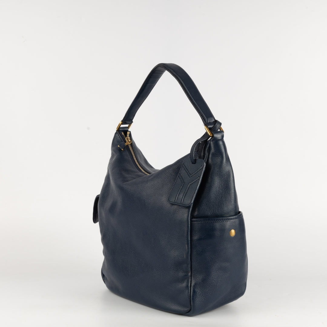 YSL Saint Laurent Shoulder Bag Leather Leather Hobo Bag