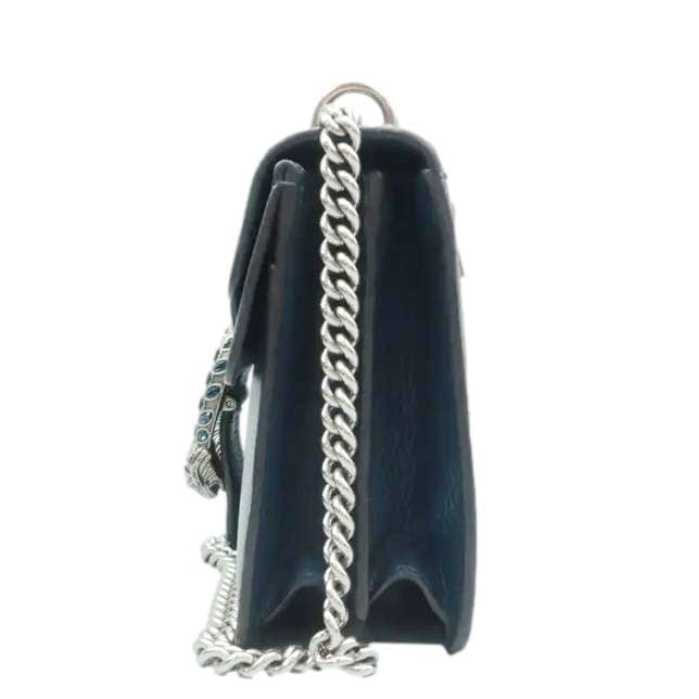 Gucci Dionysus Shoulder Bag Navy Leather Blue
