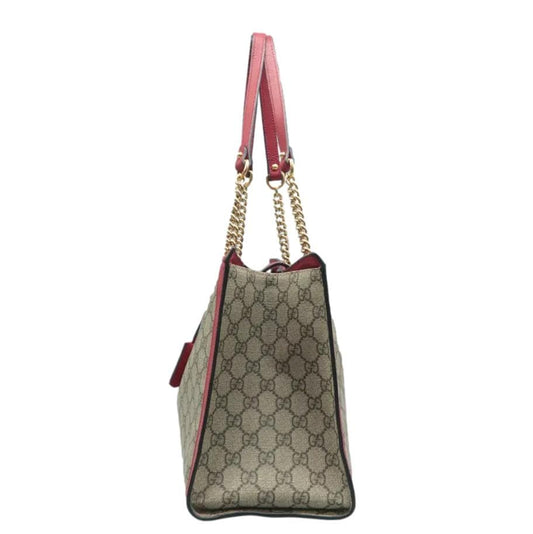 Gucci Padlock Supreme Tote Bag Canvas Red