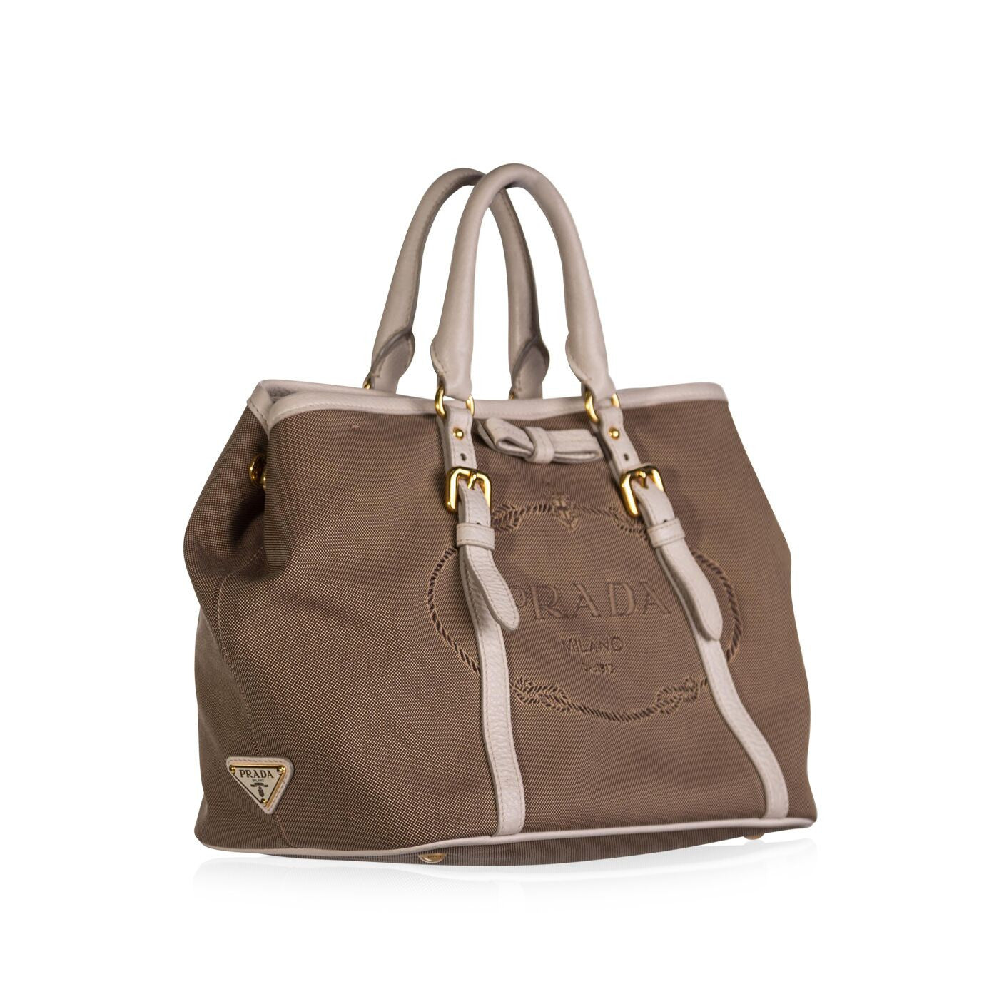 Prada Jacquard Corda Tote Bag Logo