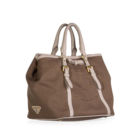 Prada Jacquard Corda Tote Bag Logo