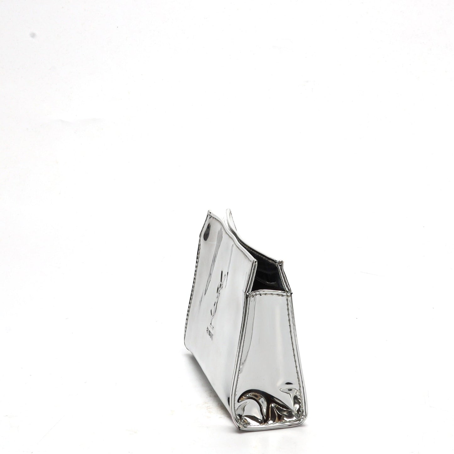 YSL Saint Laurent Clutch Bag Silver Beauty Pouch