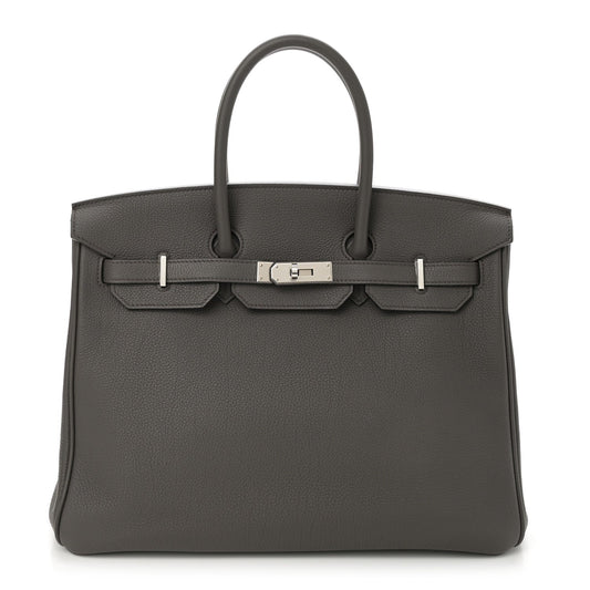 Hermes Togo Birkin Etain Handbag Travel Bag 35 Etain 1733549