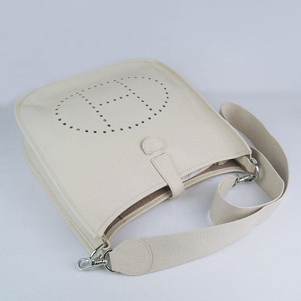 Hermes Luxury Evelyne I Handbag Beige Silver Travel Bag