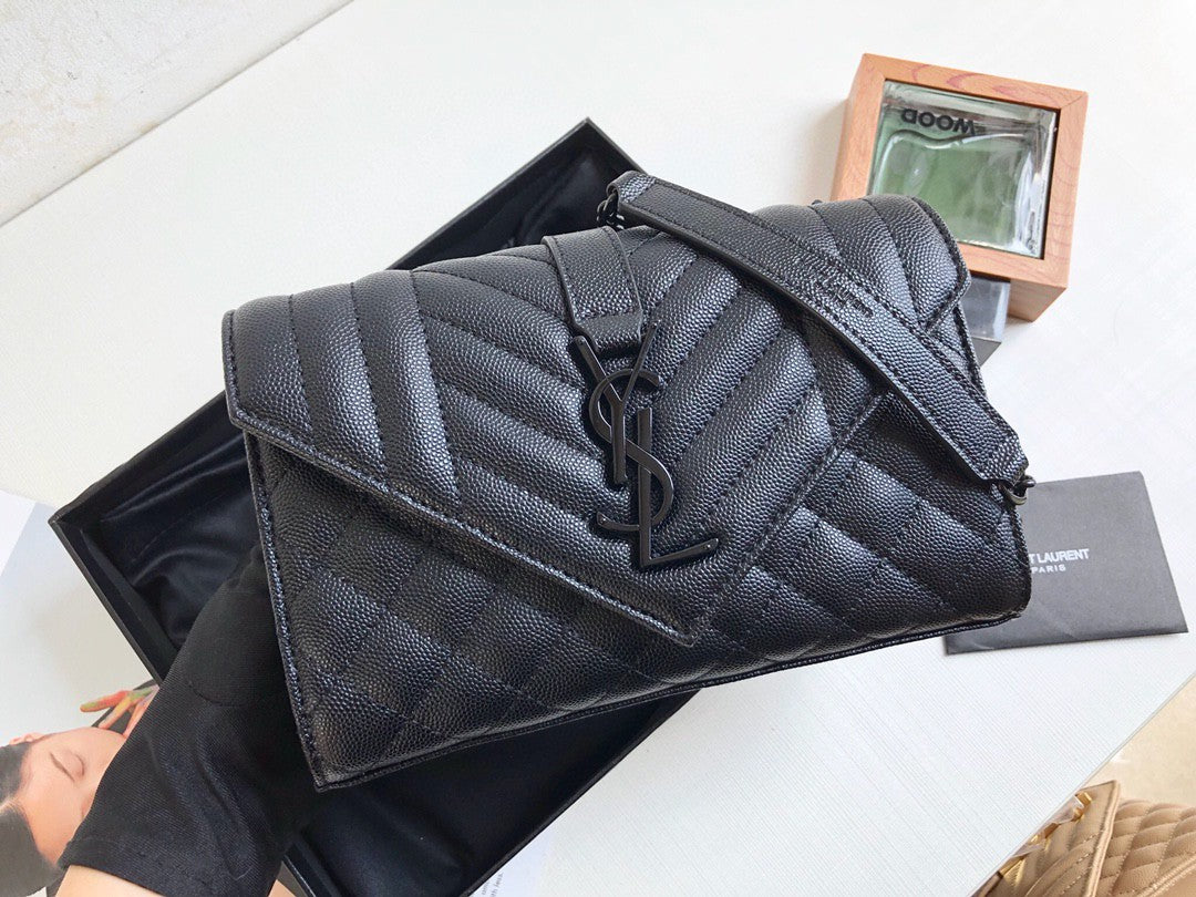 YSL Saint Laurent Envelope Crossbody Bag Monogram Quilted Chain Ysl 600195Bow981000 2408