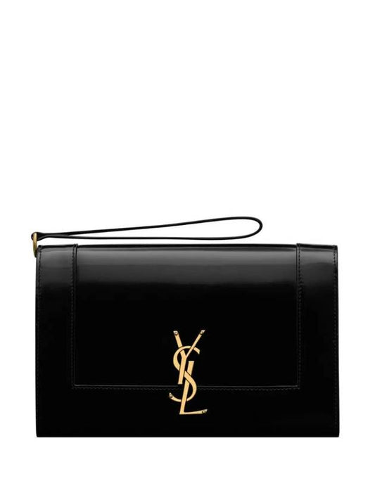 YSL Saint Laurent Luxury Trending Cassandre Clutch Bag Black Logo Flap