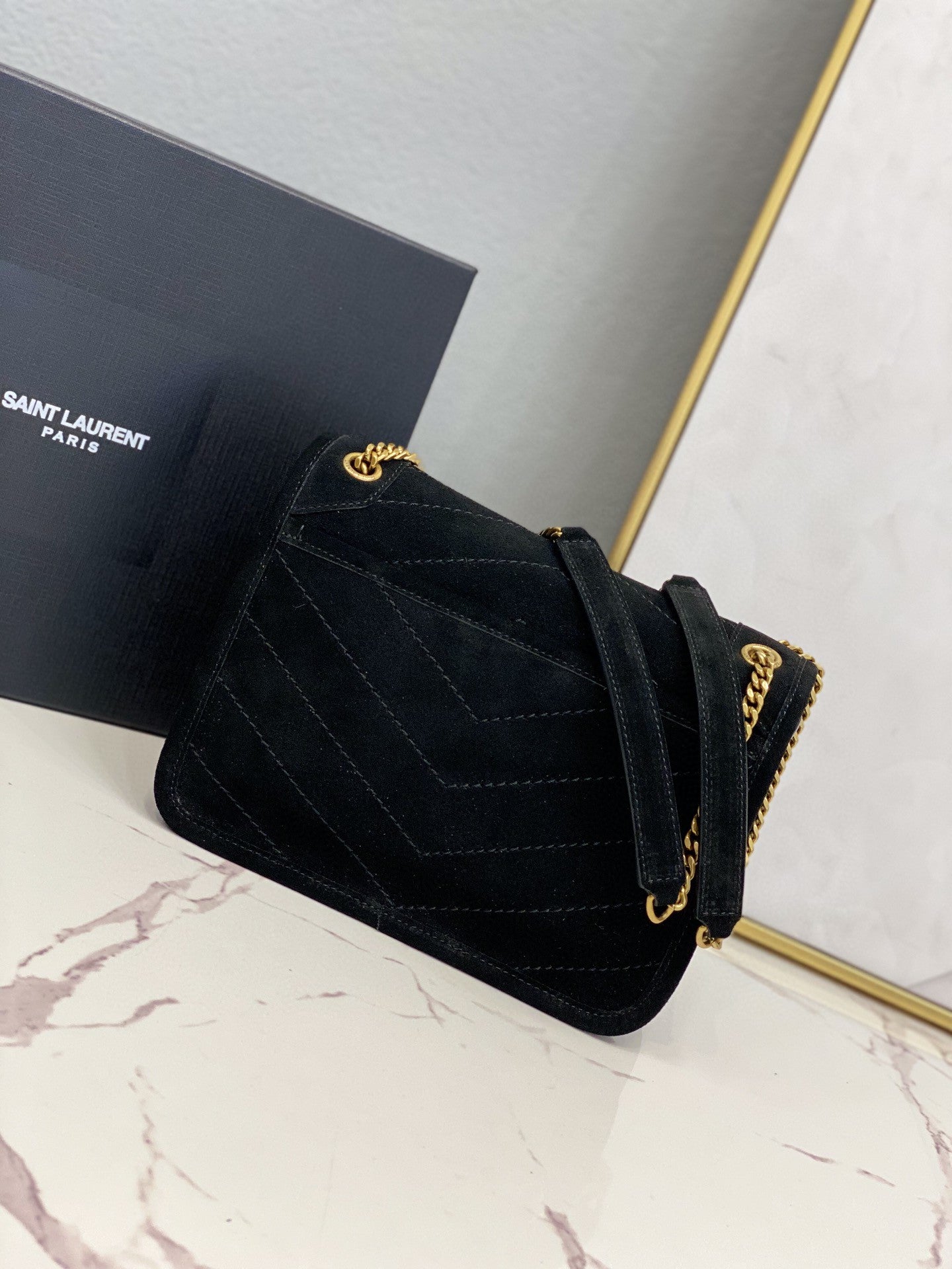 YSL Saint Laurent Niki Shoulder Bag Monogram Chain