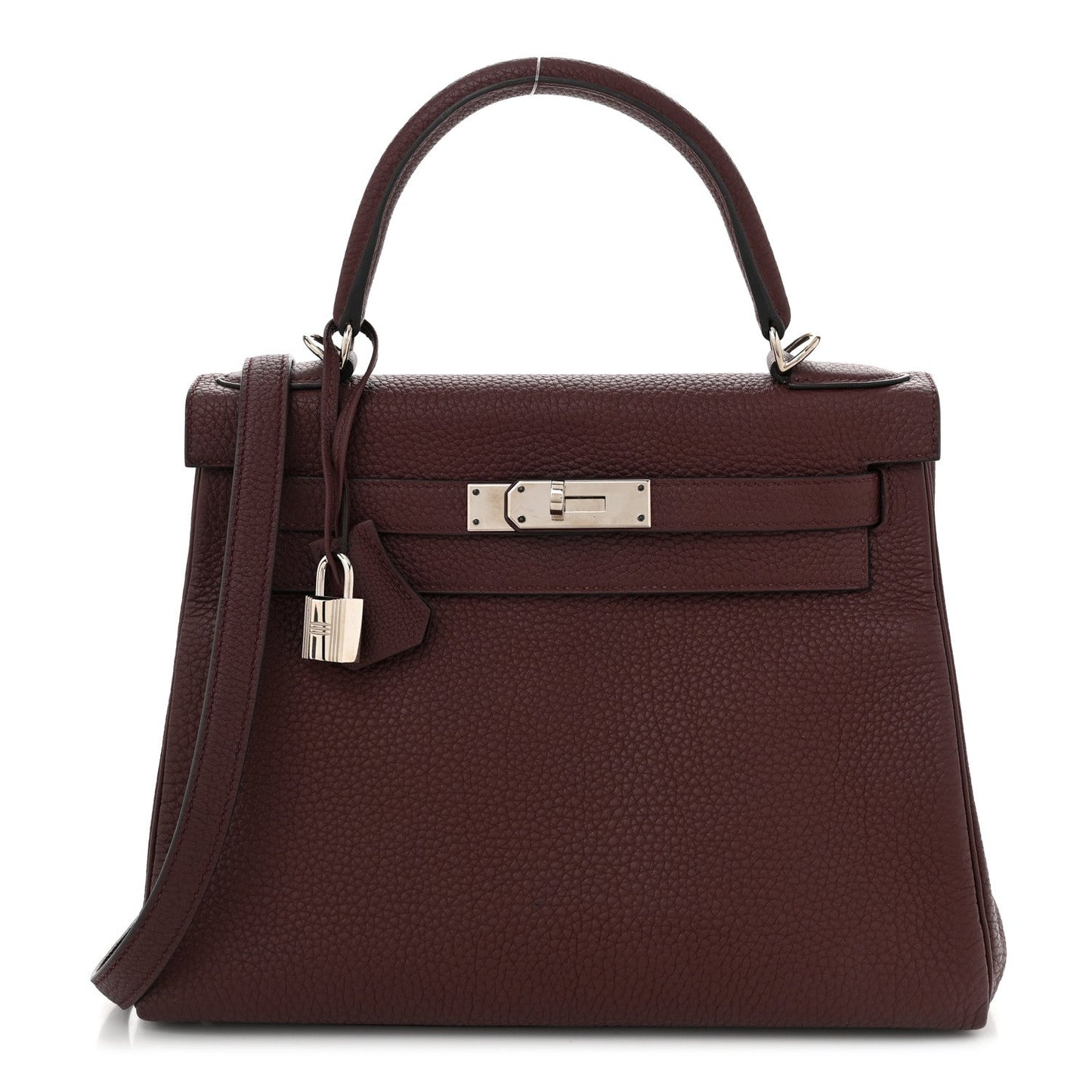 Hermes Togo Kelly Retourne Rouge Handbag Travel Bag