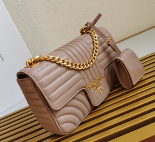 Prada Diagramme Bag Magnolia Leather Medium Travel Bag